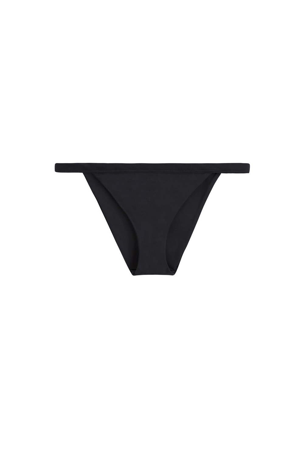 Black caicos bikini bottom by NOW_THEN. Handmade eco swimwear, regenerated econyl nylon, toxics free swimwear, ropa de baño ecológica, ethically made in Spain