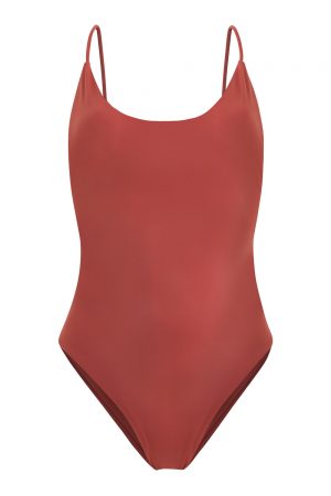 Sustainable luxury swimwear - Alona _ clay - NOW THEN