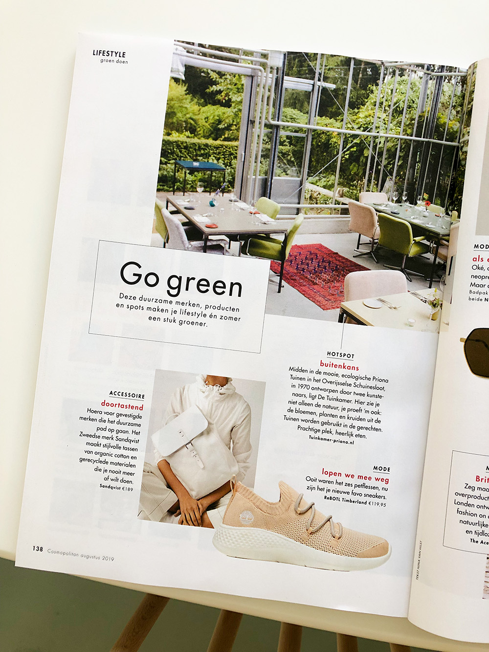 Cosmopolitan Netherlands August 2019 eco green edit nowthenlabel