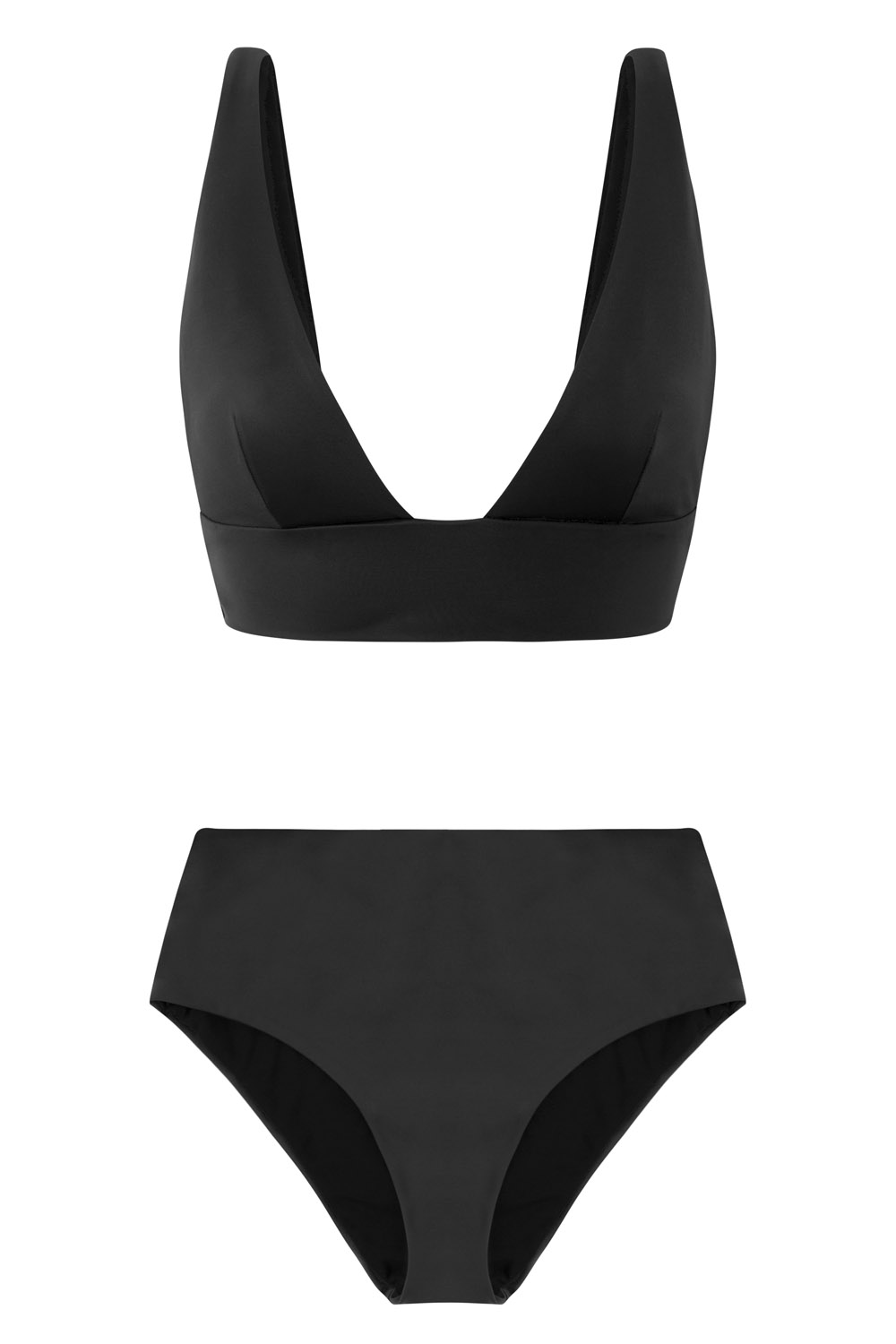 Sustainable Luxury Swimwear / Ropa de baño sostenible, eco bikini / bikini ecológico. Kapalai + Farond in black, by NOW_THEN