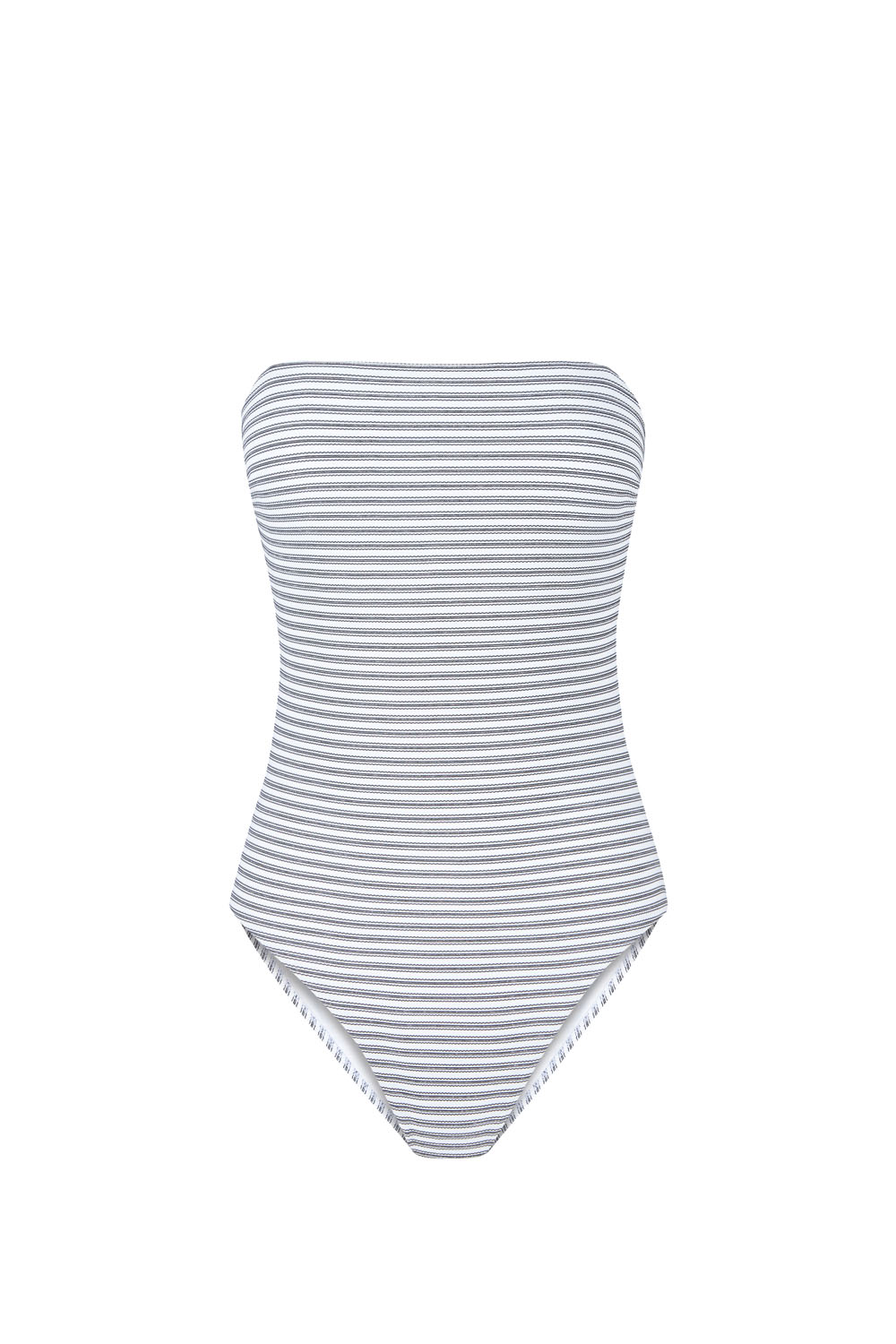 Sustainable Swimwear, recycled polyester fabric, handmade in Spain. Tubbataha swimsuit in stripes, by NOW_THEN