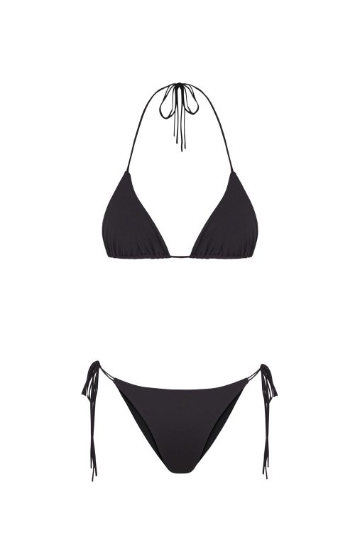 SS22_BAY+ELNIDO BLACK by NOW_THEN, eco swimwear, eco swimwear made from recycled plastic, handmade, ECONYL, swimwear for women, sustainable swimwear for surfing,