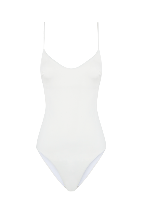 Sustainable Swimwear, recycled Econyl fabric, handmade in Spain. Aridane swimsuit in foam, by NOW_THEN