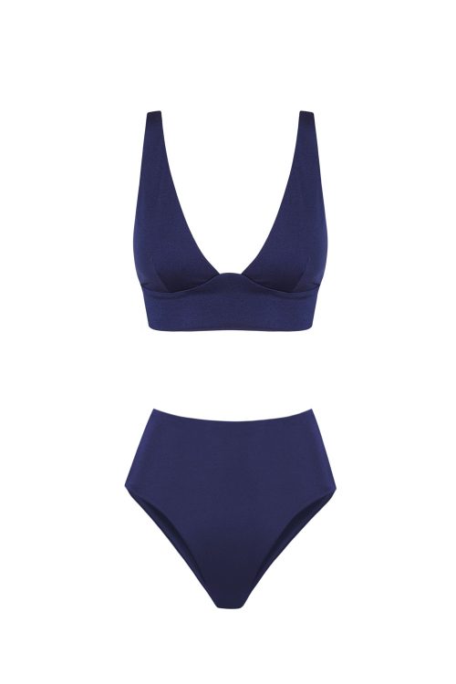 Haena + Farond eco bikini in Astral Blue, Nowthenlabel, now then swimwear, classic one piece, bikinis online shop, eco luxe swimwear, designer swimwear, net a porter swimwear, swimsuits for surfing, maillots de Bain, mode étique